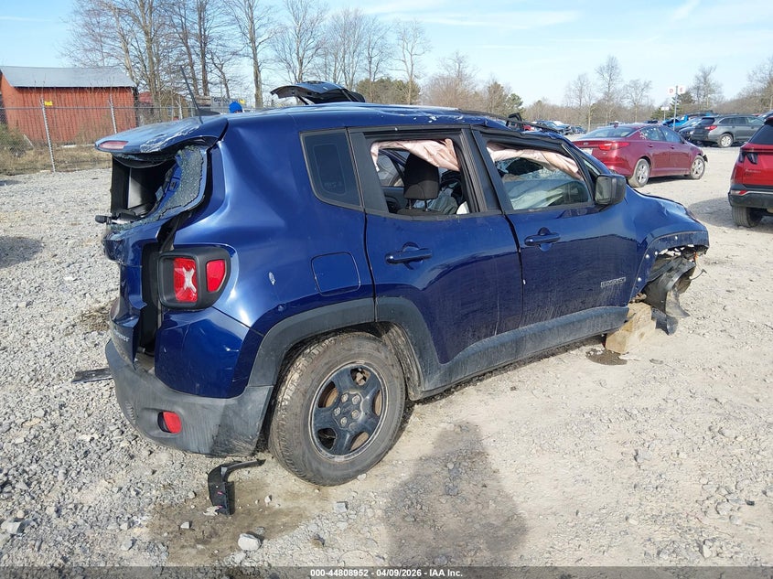 2018 Jeep Renegade VIN ZACCJBAB7JPH31039 IAAI salvage auction — ROLLOVER, Salvage Title, sold $100 on 2026-07-22 (photo 4)