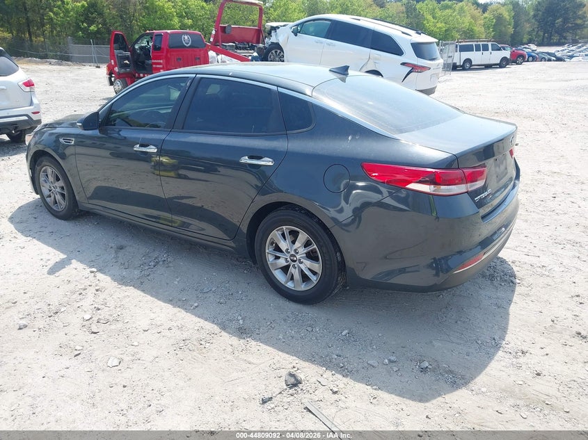 2016 Kia Optima VIN KNAGT4L38G5077681 IAAI salvage auction — RIGHT FRONT, Salvage Title, sold $700 on 2026-07-24 (photo 3)