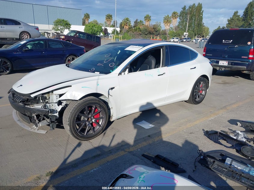 2019 Tesla Model 3 VIN 5YJ3E1EA6KF326587 IAAI salvage auction — FRONT END, Salvage Title, sold $5,500 on 2026-07-06 (photo 2)