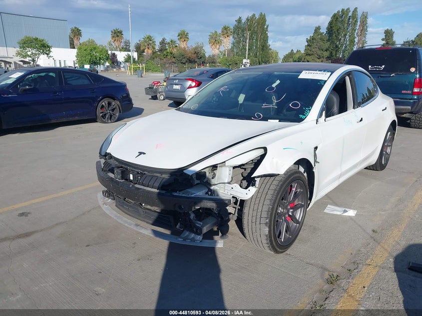 2019 Tesla Model 3 VIN 5YJ3E1EA6KF326587 IAAI salvage auction — FRONT END, Salvage Title, sold $5,500 on 2026-07-06 (photo 6)