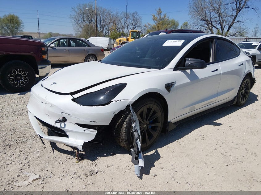 2021 Tesla Model 3 VIN 5YJ3E1EA1MF986619 IAAI salvage auction — FRONT & REAR, Salvage (Kentucky), sold $3,975 on 2026-07-09 (photo 2)