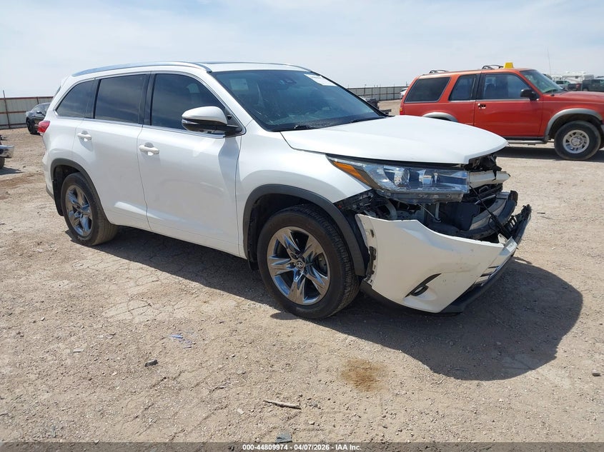 2017 Toyota Highlander VIN 5TDDZRFH8HS362322 IAAI salvage auction — FRONT END, Original (Texas), sold $15,750 on 2026-07-13 (photo 1)