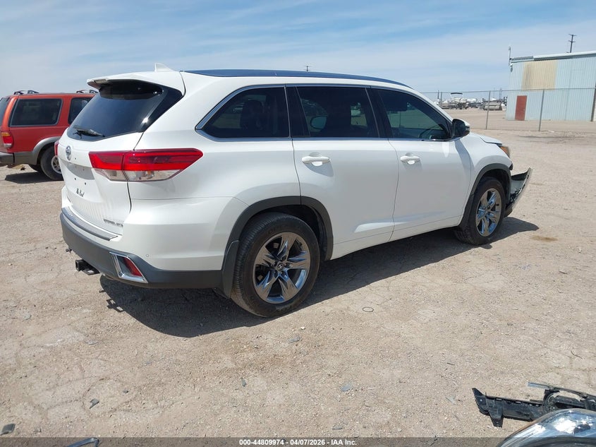 2017 Toyota Highlander VIN 5TDDZRFH8HS362322 IAAI salvage auction — FRONT END, Original (Texas), sold $15,750 on 2026-07-13 (photo 4)