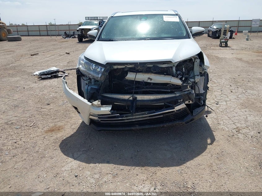 2017 Toyota Highlander VIN 5TDDZRFH8HS362322 IAAI salvage auction — FRONT END, Original (Texas), sold $15,750 on 2026-07-13 (photo 6)