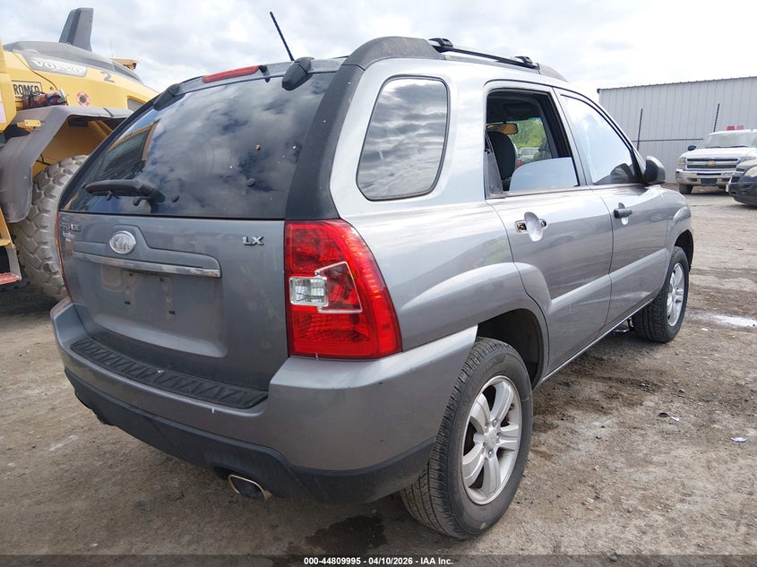 2009 Kia Sportage VIN KNDJF724797557343 IAAI salvage auction — REAR END, Clear (Oklahoma), sold $825 on 2026-07-17 (photo 4)