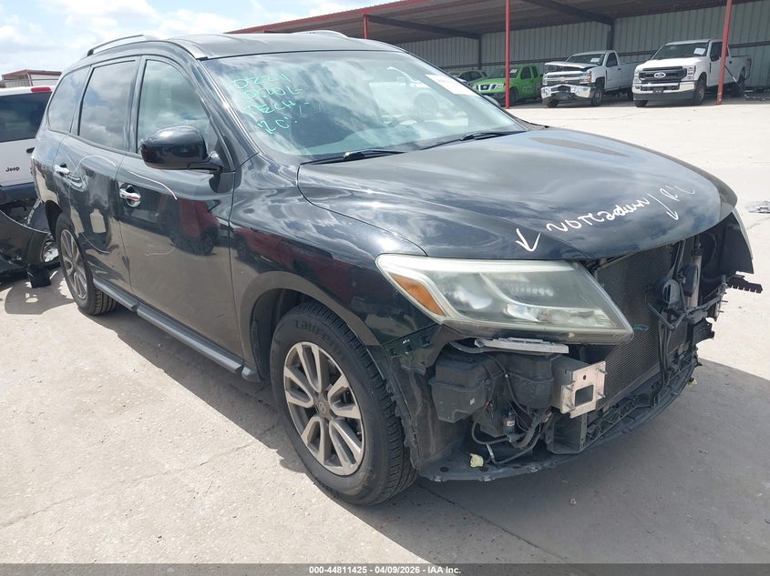 2015 Nissan Pathfinder VIN 5N1AR2MN7FC658512 IAAI salvage auction — FRONT END, Original (Texas), sold $1,575 on 2026-07-06 (photo 1)