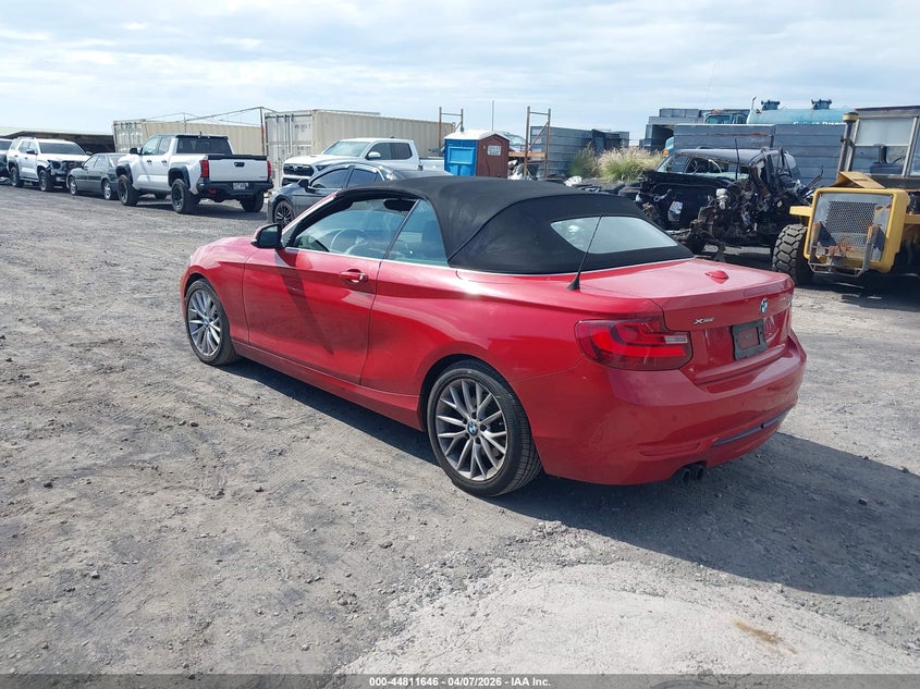 2016 BMW 2er VIN WBA1L9C52GV324858 IAAI salvage auction — FRONT END, Clear (Hawaii), sold $3,425 on 2026-08-18 (photo 3)