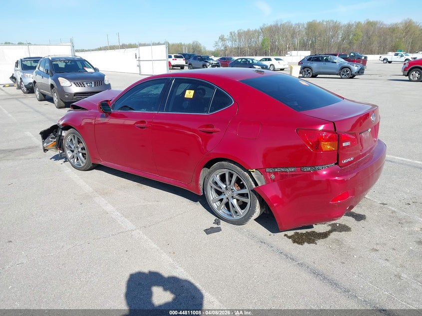 2008 Lexus Is VIN JTHBK262185065945 IAAI salvage auction — BIO HAZARD, Clear (Indiana), sold $225 on 2026-07-09 (photo 3)