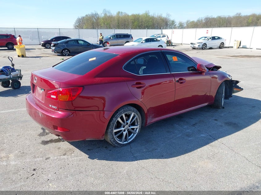 2008 Lexus Is VIN JTHBK262185065945 IAAI salvage auction — BIO HAZARD, Clear (Indiana), sold $225 on 2026-07-09 (photo 4)
