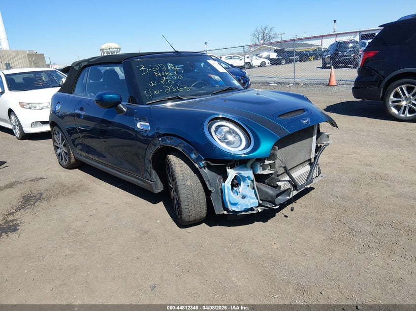 2021 Mini Convertible VIN WMWWJ5C04M3N22163 IAAI salvage auction — FRONT END, Salvage (New Jersey), sold $4,250 on 2026-08-10 (photo 1)