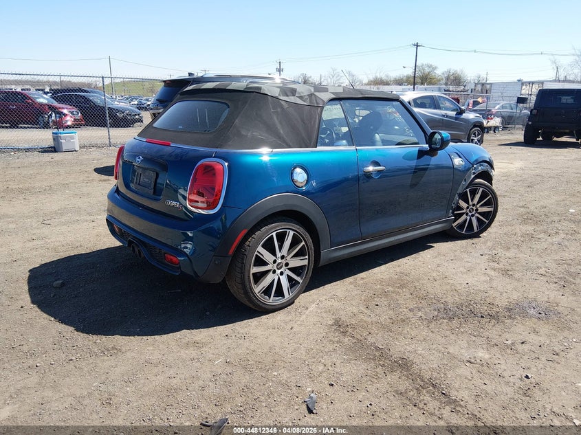 2021 Mini Convertible VIN WMWWJ5C04M3N22163 IAAI salvage auction — FRONT END, Salvage (New Jersey), sold $4,250 on 2026-08-10 (photo 4)