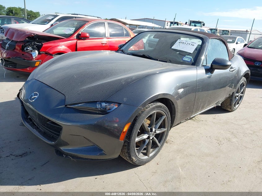 2018 Mazda Mx-5 VIN JM1NDAD71J0201480 IAAI salvage auction — RIGHT FRONT, Wait Title, sold $4,500 on 2026-07-08 (photo 2)