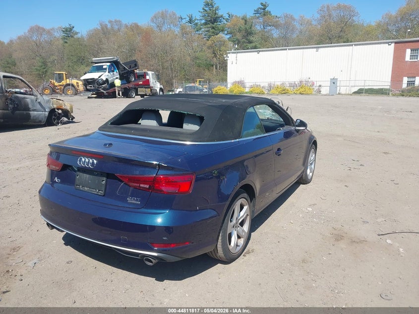 2018 Audi A3 VIN WAU78LFF0J1023016 IAAI salvage auction — VANDALISM, Salvage (Massachusetts), sold $5,825 on 2026-07-07 (photo 4)