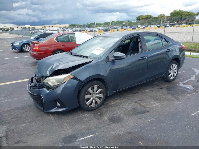 2016 Toyota Corolla VIN 5YFBURHE1GP449995 IAAI salvage auction — FRONT END, Rebuildable (Florida), sold $3,100 on 2026-07-23 (photo 2)