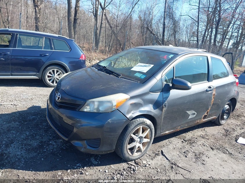 2012 Toyota Yaris VIN JTDJTUD39CD500663 IAAI salvage auction — LEFT FRONT, Clear (New York), sold $375 on 2026-07-14 (photo 2)