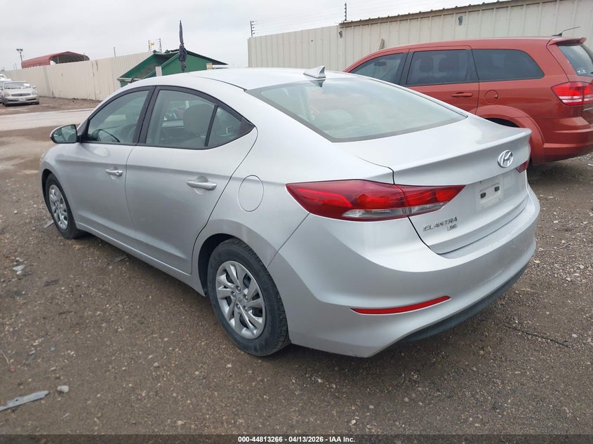 2017 Hyundai Elantra VIN KMHD74LF2HU396761 IAAI salvage auction — THEFT, Original (Texas), sold $2,925 on 2026-07-13 (photo 3)