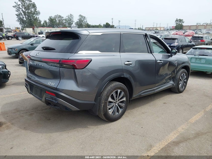 2025 Infiniti Qx60 VIN 5N1AL1ER0SC346555 IAAI salvage auction — RIGHT SIDE, Salvage Title, sold $15,300 on 2026-07-15 (photo 4)