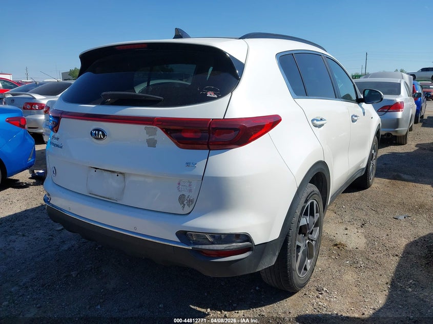 2020 Kia Sportage VIN KNDPNCAC9L7635045 IAAI salvage auction — FRONT END, Clear (Oklahoma), sold $5,400 on 2026-07-21 (photo 4)