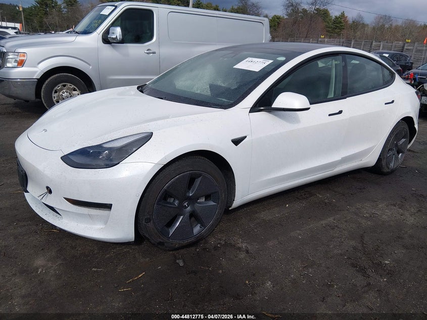 2021 Tesla Model 3 VIN 5YJ3E1EBXMF056355 IAAI salvage auction — REAR END, Salvage Title, sold $8,150 on 2026-07-17 (photo 2)