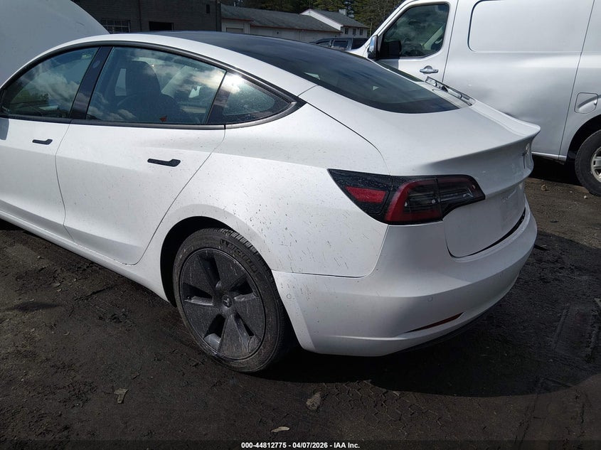 2021 Tesla Model 3 VIN 5YJ3E1EBXMF056355 IAAI salvage auction — REAR END, Salvage Title, sold $8,150 on 2026-07-17 (photo 3)