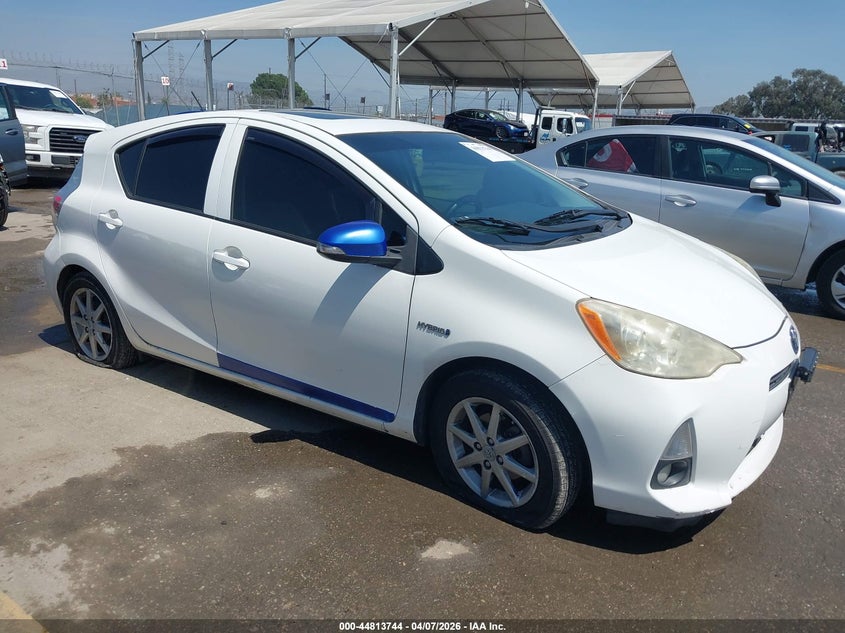 2012 Toyota Prius c VIN JTDKDTB38C1013373 IAAI salvage auction — LEFT REAR, Wait Title, sold $1,825 on 2026-07-08 (photo 1)