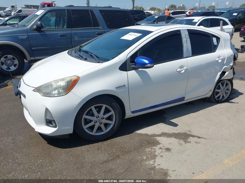 2012 Toyota Prius c VIN JTDKDTB38C1013373 IAAI salvage auction — LEFT REAR, Wait Title, sold $1,825 on 2026-07-08 (photo 2)