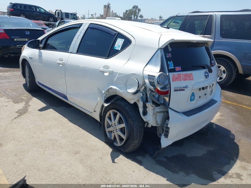 2012 Toyota Prius c VIN JTDKDTB38C1013373 IAAI salvage auction — LEFT REAR, Wait Title, sold $1,825 on 2026-07-08 (photo 3)