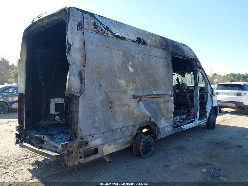 2026 Ford Transit-350 VIN 1FTBW3U84TKA44326 IAAI salvage auction — EXTERIOR BURN, Salvage (Massachusetts), sold $3,350 on 2026-07-10 (photo 4)