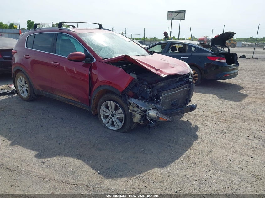 2017 Kia Sportage VIN KNDPM3AC2H7174524 IAAI salvage auction — FRONT END, Wait Title, sold $1,200 on 2026-07-29 (photo 1)