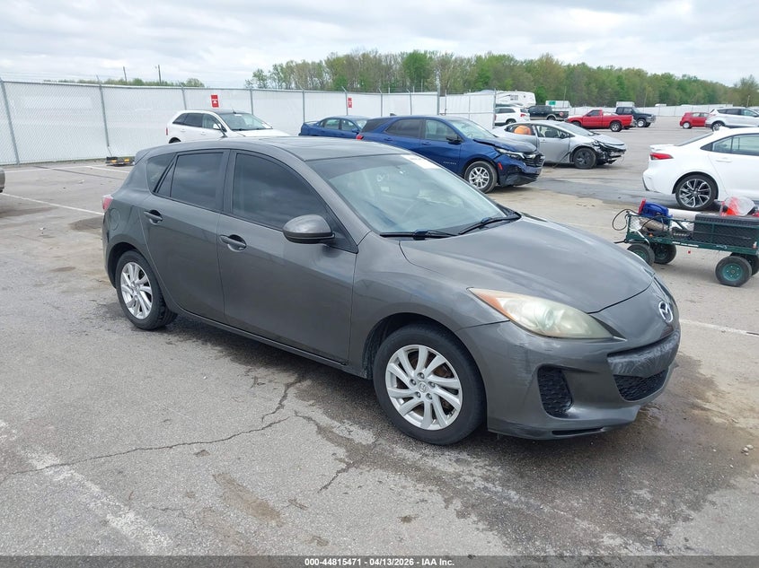 2012 Mazda 3 VIN JM1BL1L86C1636573 IAAI salvage auction — LEFT SIDE, Salvage Title, sold $450 on 2026-07-30 (photo 1)