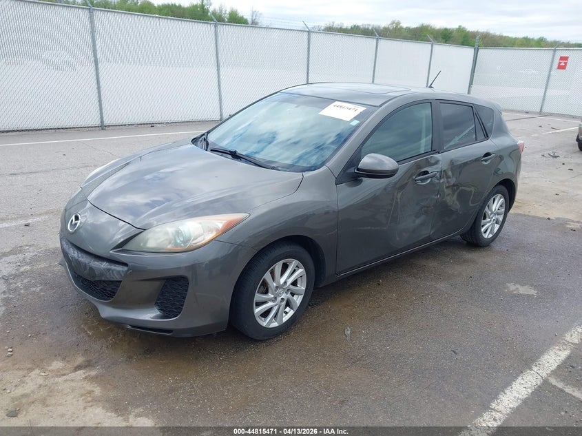 2012 Mazda 3 VIN JM1BL1L86C1636573 IAAI salvage auction — LEFT SIDE, Salvage Title, sold $450 on 2026-07-30 (photo 2)