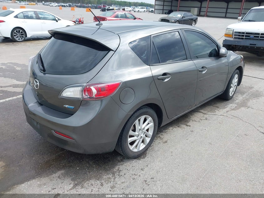 2012 Mazda 3 VIN JM1BL1L86C1636573 IAAI salvage auction — LEFT SIDE, Salvage Title, sold $450 on 2026-07-30 (photo 4)