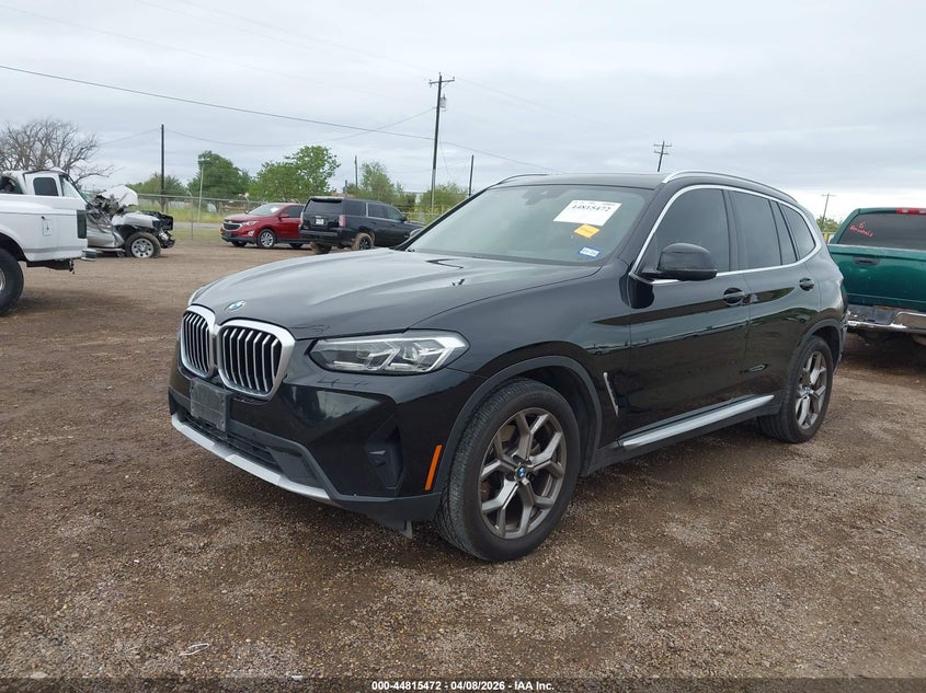 2022 BMW X3 VIN 5UX43DP06N9N05841 IAAI salvage auction — REAR END, Salvage Title, sold $9,700 on 2026-07-12 (photo 2)