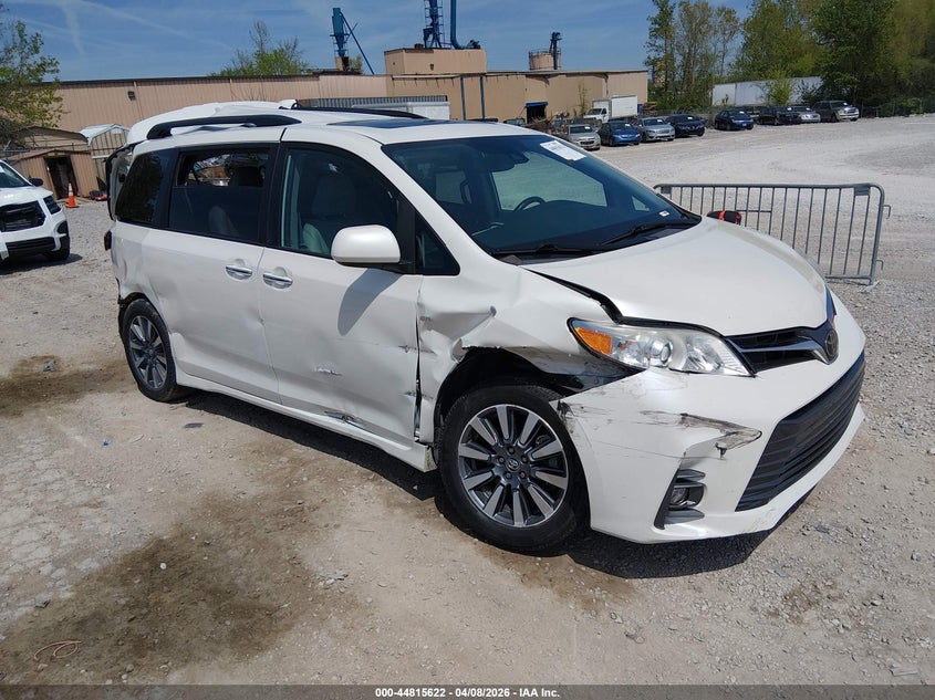 2020 Toyota Sienna VIN 5TDDZ3DC2LS242495 IAAI salvage auction — REAR END, Salvage Title, sold $350 on 2026-07-22 (photo 1)