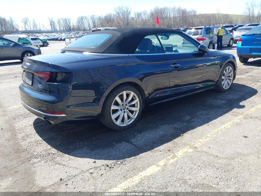 2018 Audi A5 VIN WAUYNGF52JN018873 IAAI salvage auction — REAR END, Salvage Title, sold $8,500 on 2026-07-09 (photo 4)