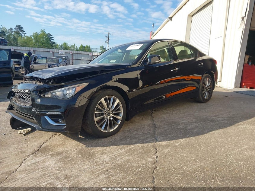 2018 Infiniti Q50 VIN JN1EV7AR5JM433386 IAAI salvage auction — FRONT END, Salvage Title, sold $2,650 on 2026-07-22 (photo 2)