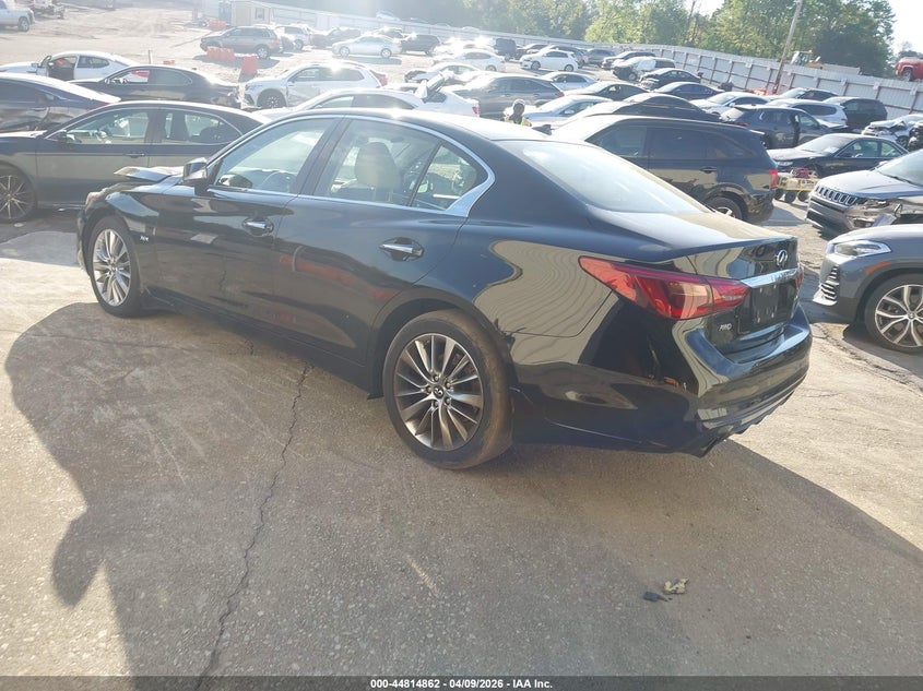 2018 Infiniti Q50 VIN JN1EV7AR5JM433386 IAAI salvage auction — FRONT END, Salvage Title, sold $2,650 on 2026-07-22 (photo 3)