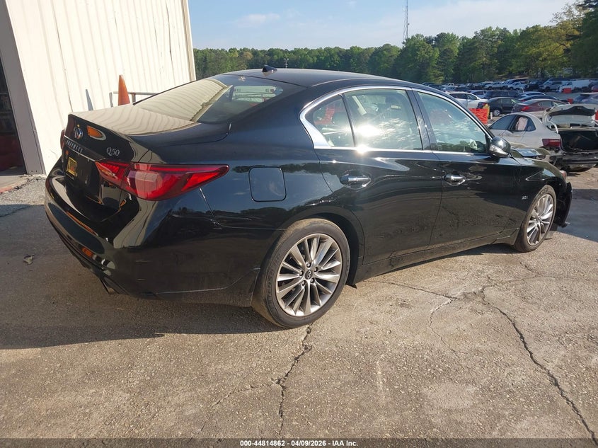 2018 Infiniti Q50 VIN JN1EV7AR5JM433386 IAAI salvage auction — FRONT END, Salvage Title, sold $2,650 on 2026-07-22 (photo 4)