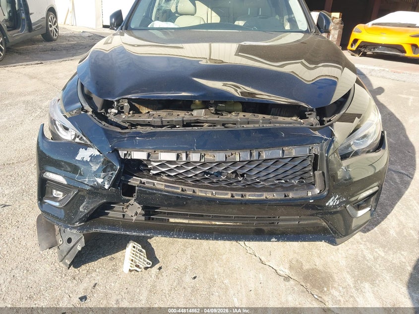 2018 Infiniti Q50 VIN JN1EV7AR5JM433386 IAAI salvage auction — FRONT END, Salvage Title, sold $2,650 on 2026-07-22 (photo 6)