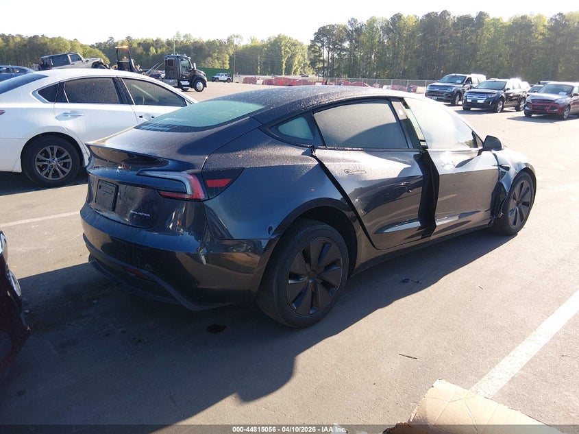 2025 Tesla Model 3 VIN 5YJ3E1EA9SF938265 IAAI salvage auction — LEFT FRONT, Salvage Title, sold $10,100 on 2026-07-16 (photo 4)