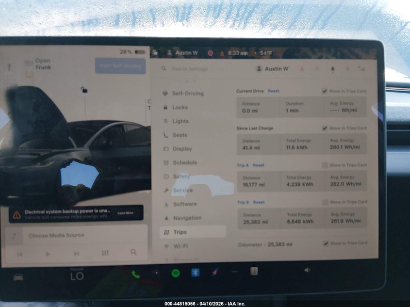 2025 Tesla Model 3 VIN 5YJ3E1EA9SF938265 IAAI salvage auction — LEFT FRONT, Salvage Title, sold $10,100 on 2026-07-16 (photo 7)