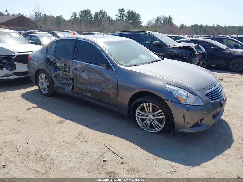 2013 Infiniti G VIN JN1CV6AR0DM764267 IAAI salvage auction — RIGHT FRONT, Salvage Title, sold $25 on 2026-07-10 (photo 1)