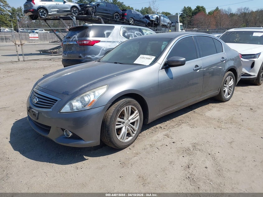 2013 Infiniti G VIN JN1CV6AR0DM764267 IAAI salvage auction — RIGHT FRONT, Salvage Title, sold $25 on 2026-07-10 (photo 2)