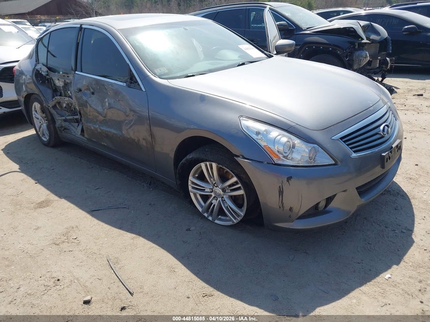 2013 Infiniti G VIN JN1CV6AR0DM764267 IAAI salvage auction — RIGHT FRONT, Salvage Title, sold $25 on 2026-07-10 (photo 6)