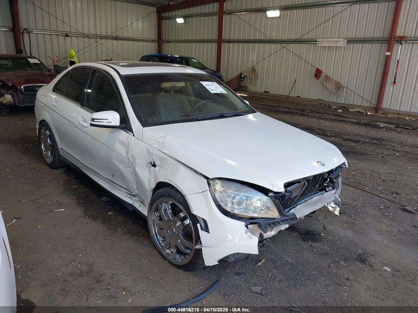 2011 Mercedes-benz C-klasse VIN WDDGF5EB8BA522334 IAAI salvage auction — FRONT & REAR, Clear (Virginia), sold $350 on 2026-08-20 (photo 1)
