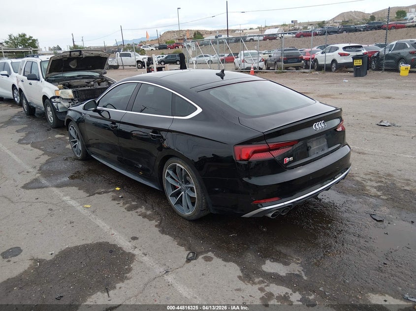 2018 Audi S5 VIN WAUB4CF56JA049133 IAAI salvage auction — FRONT END, Salvage Title, sold $10,300 on 2026-08-17 (photo 3)