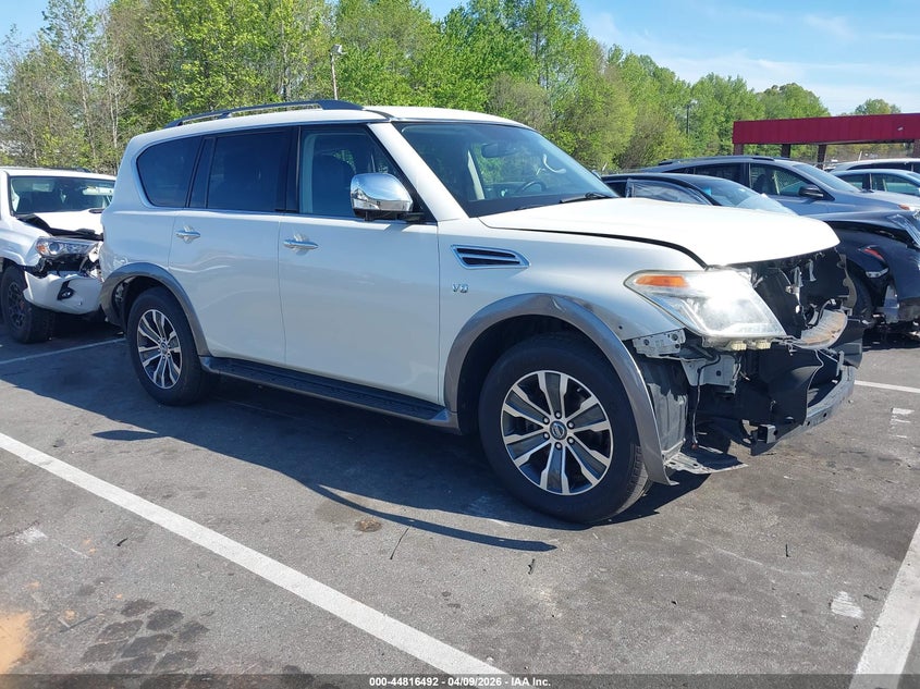 2018 Nissan Armada VIN JN8AY2NC3J9550385 IAAI salvage auction — REAR END, Salvage Title, sold $6,700 on 2026-07-13 (photo 1)