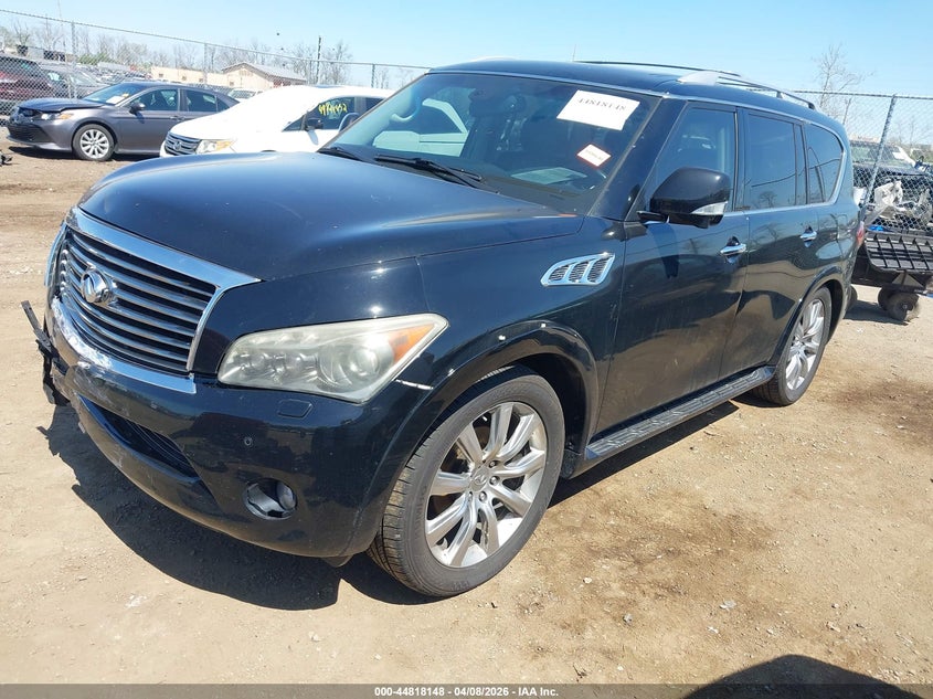 2012 Infiniti Qx56 VIN JN8AZ2NE3C9019298 IAAI salvage auction — FRONT END, Wait Title, sold $1,600 on 2026-07-23 (photo 2)