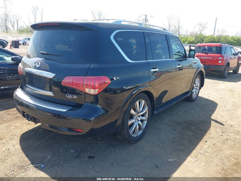 2012 Infiniti Qx56 VIN JN8AZ2NE3C9019298 IAAI salvage auction — FRONT END, Wait Title, sold $1,600 on 2026-07-23 (photo 4)