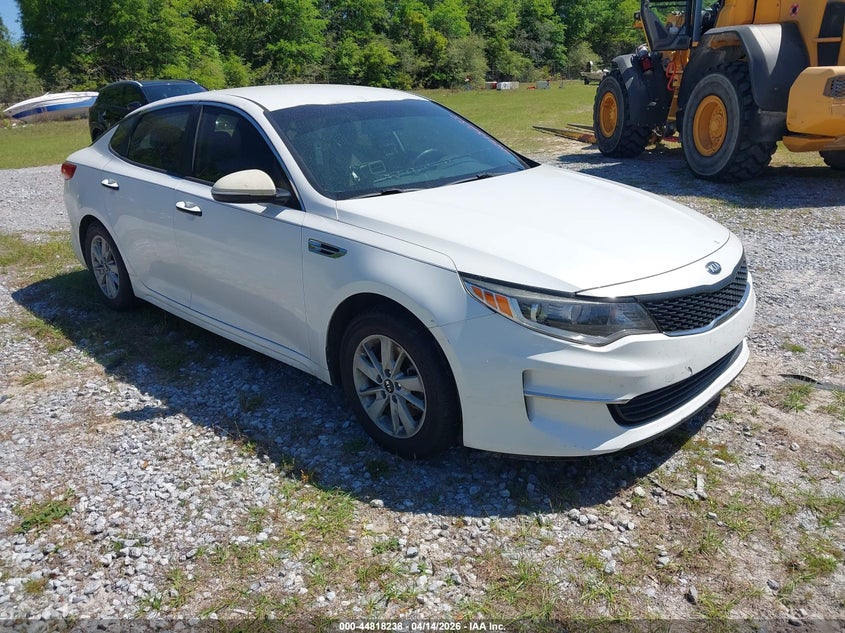 2016 Kia Optima VIN KNAGT4L31G5084651 IAAI salvage auction — LEFT REAR, Rebuildable (Florida), sold $850 on 2026-07-16 (photo 1)